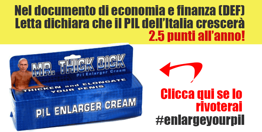 Promessa di Enrico Letta sul pil lettamente Promessa di Enrico Letta sul pil lettamente