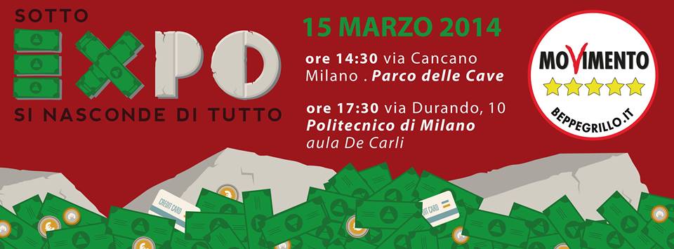 ExpoTour Milano con Beppe Grillo e i parlamentari del MoVimento Cinque Stelle