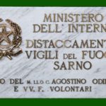 Targa marmo Vigili del Fuoco Centro Polifunzionale Sarno