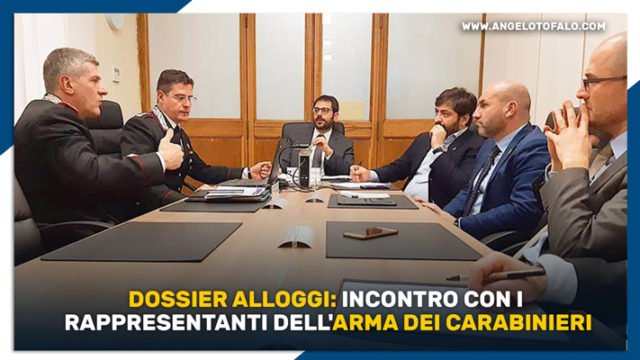 Dossier Alloggi: incontro con i rappresentanti dell'Arma dei Carabinieri