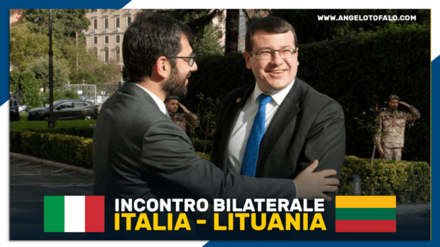incontro bilaterale italia lituania sottosegretario ministero difesa angelo tofalo Edvinas Kerza