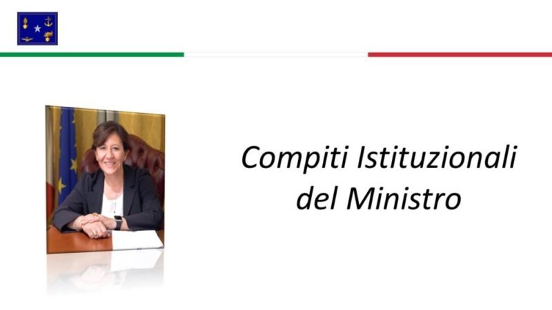 compiti istituzionali ministro difesa elisabetta trenta