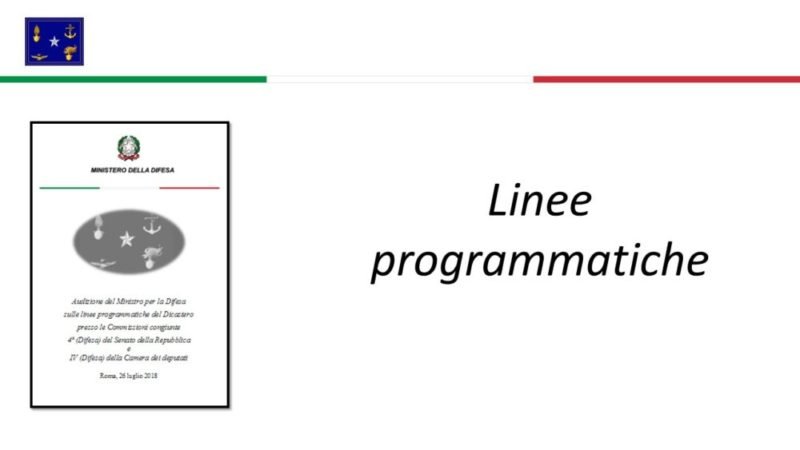 linee programmatiche ministero difesa