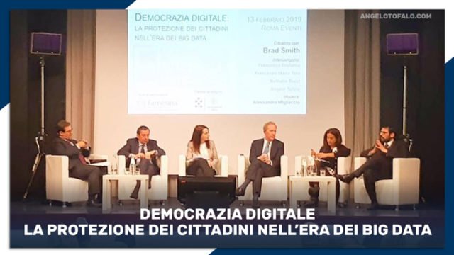 Democrazia digitale la protezione dei cittadini nell era dei big data angelo tofalo Brad Smith Presidente di Microsoft