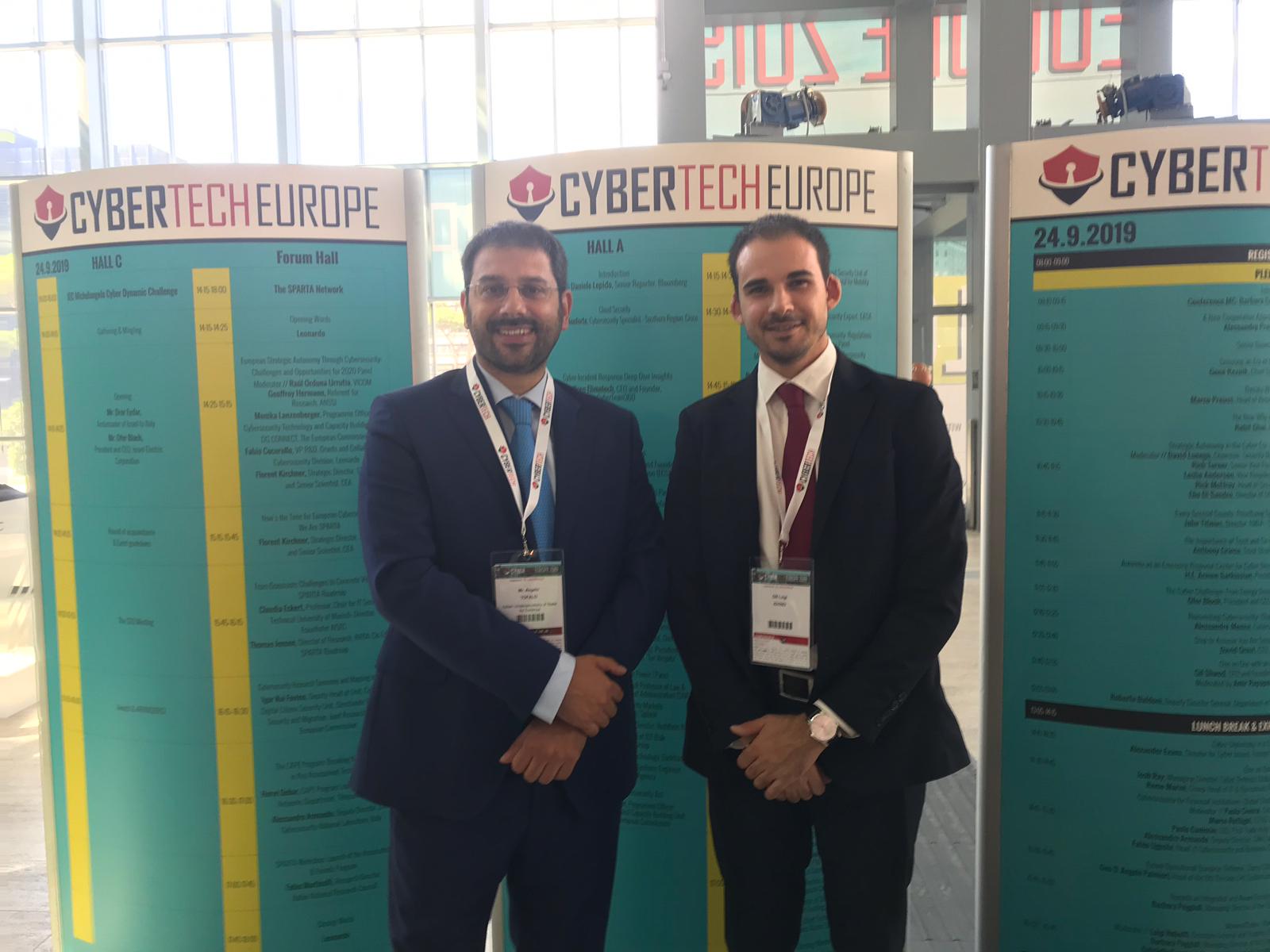 Il Sottosegretario di Stato alla Difesa Angelo Tofalo e l'Onorevole Luigi Iovino al Cybertech Europe 2019