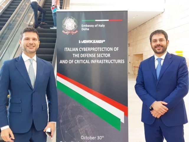 Il Sottosegretario di Stato alla Difesa On Angelo Tofalo e Dott. Carmine America Italian Cyberprotection of the Defense Sector and of Critical Infrastructure