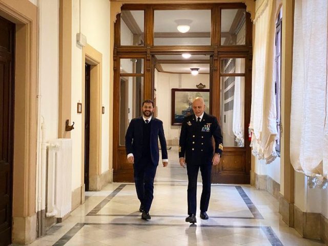 Il Sottosegretario alla Difesa Angelo Tofalo al morning update della Marina Militare
