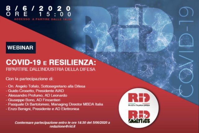 Covid-19 e Resilienza ripartire dall’industria della Difesa