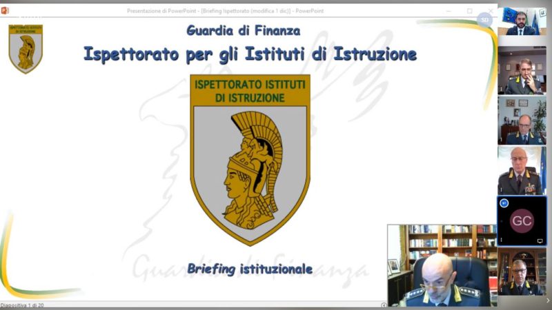 Briefing sugli Istituti di Istruzione della Guardia di Finanza