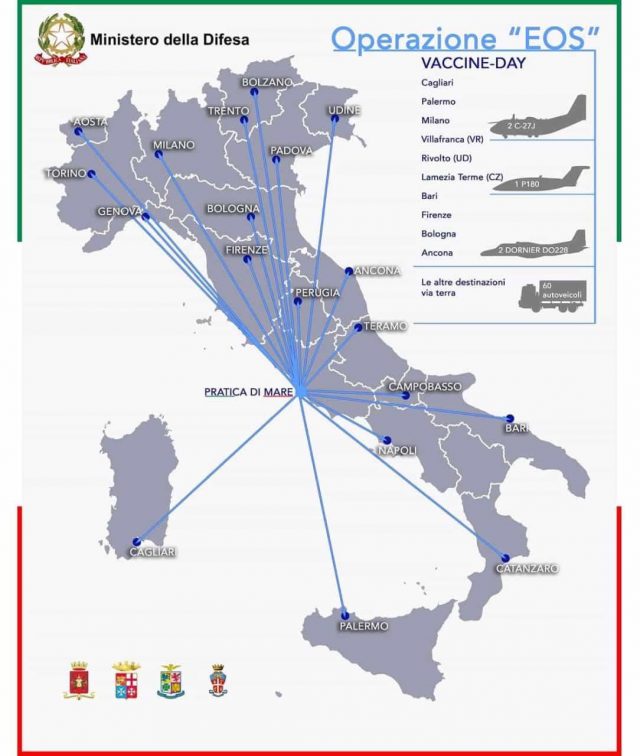 operazione Eos Vaccino anti Covid 19 Forze armate operazione Eos Vaccino anti Covid 19 Forze armate