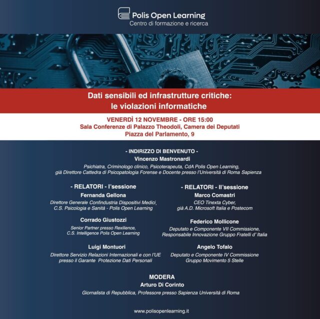Dati sensibili ed infrastrutture critiche le violazioni informatiche Dati sensibili ed infrastrutture critiche le violazioni informatiche