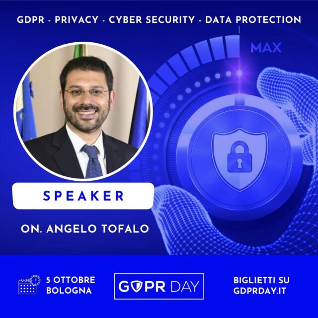 Angelo Tofalo GDPR Day 2022